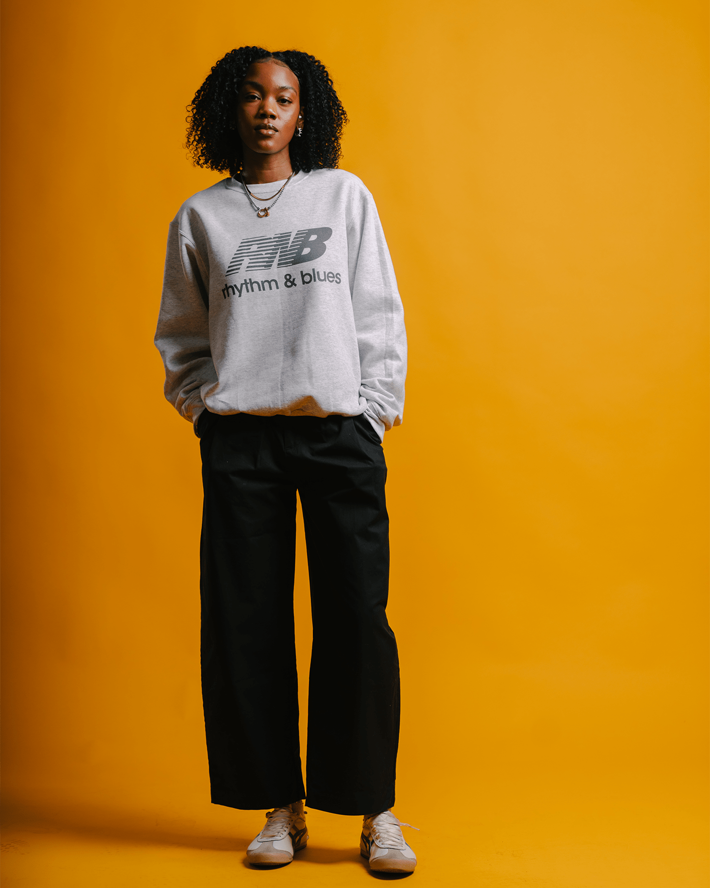 Rnb Balance White Crewneck Sweatshirt - trainofthoughtcollective