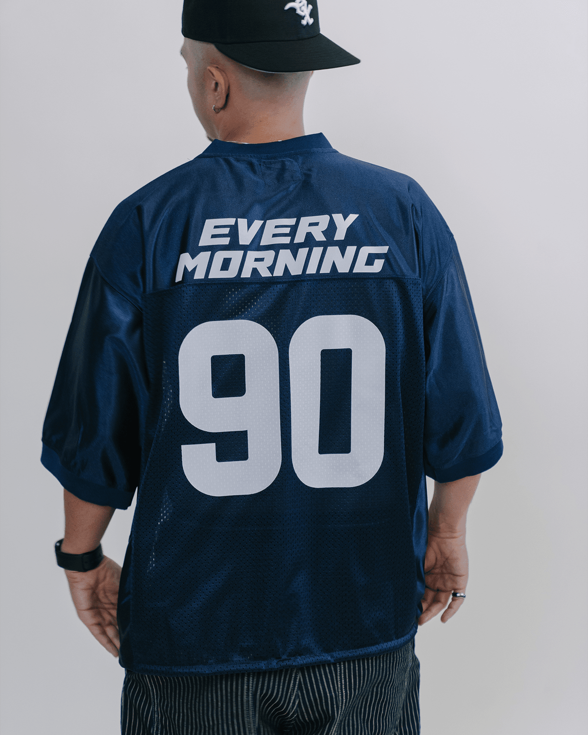 Rnb Every Morning V1 | Cropped Football Jersey - trainofthoughtcollective #color_blue