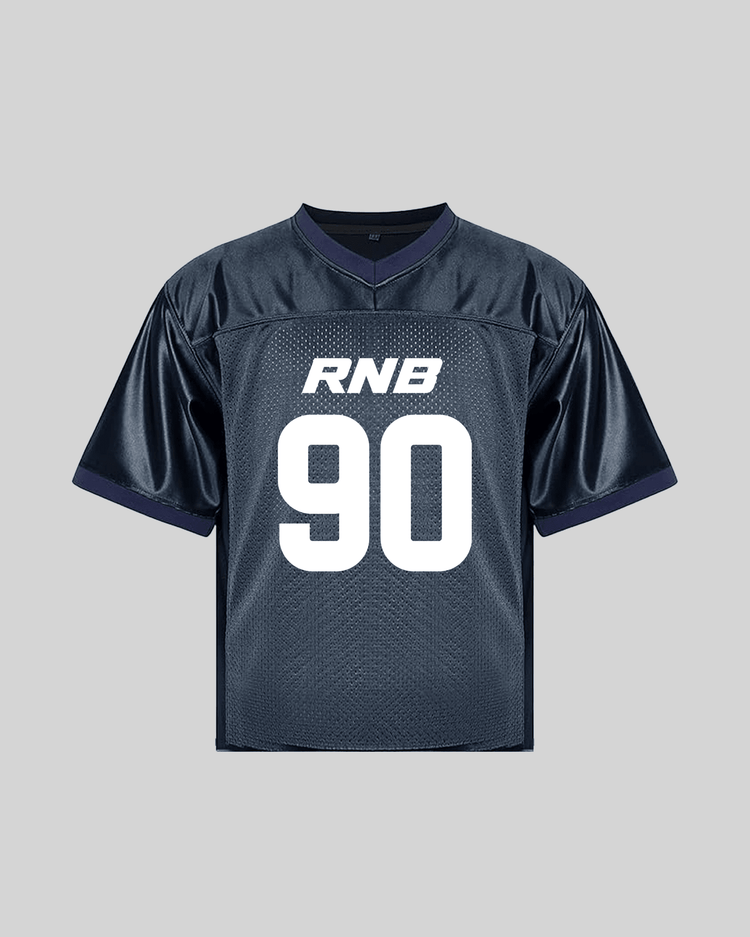 Rnb Every Morning V1 | Cropped Football Jersey - trainofthoughtcollective #color_blue