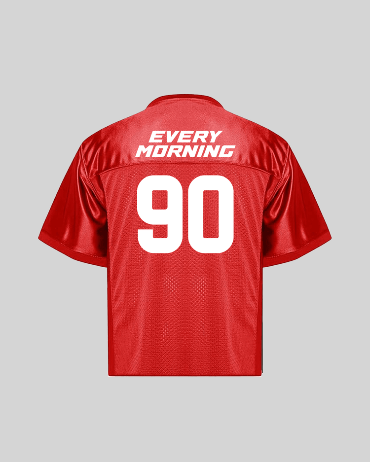 Rnb Every Morning V1 | Cropped Football Jersey - trainofthoughtcollective #color_red