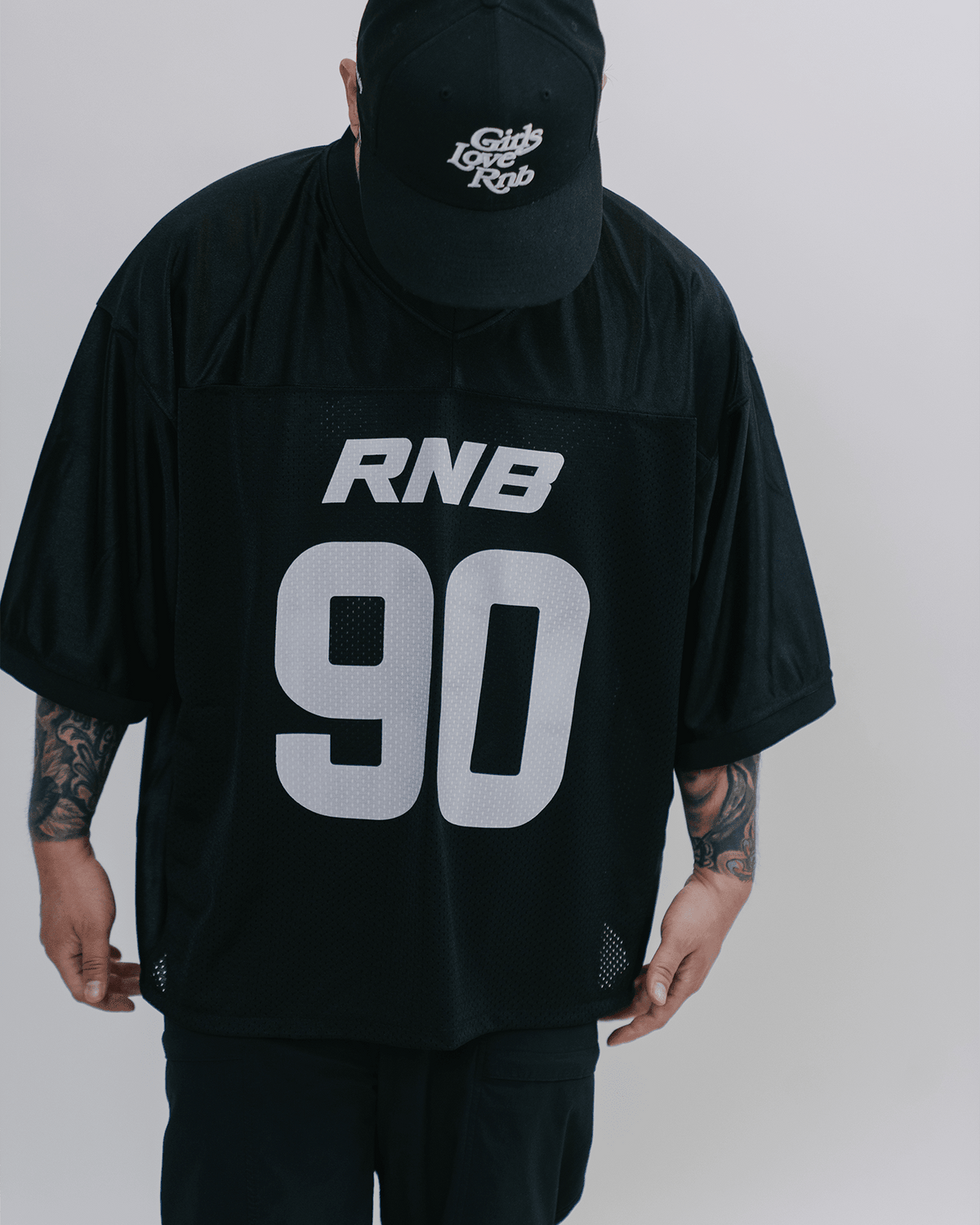 Rnb Every Morning V1 | Cropped Football Jersey - trainofthoughtcollective #color_black