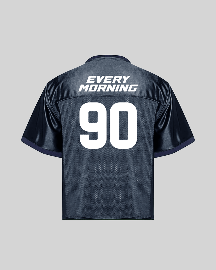 Rnb Every Morning V1 | Cropped Football Jersey - trainofthoughtcollective #color_blue