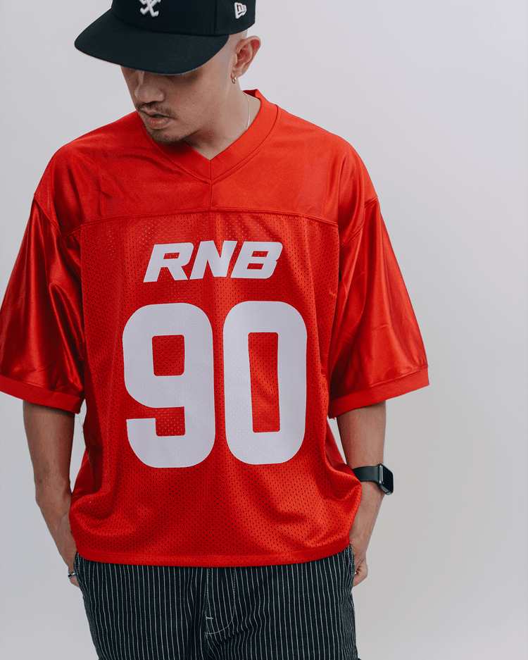 Rnb Every Morning V1 | Cropped Football Jersey - trainofthoughtcollective #color_red