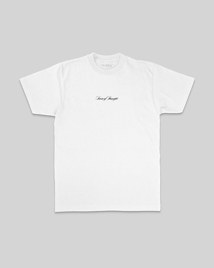 Rnb Language White Tee - trainofthoughtcollective