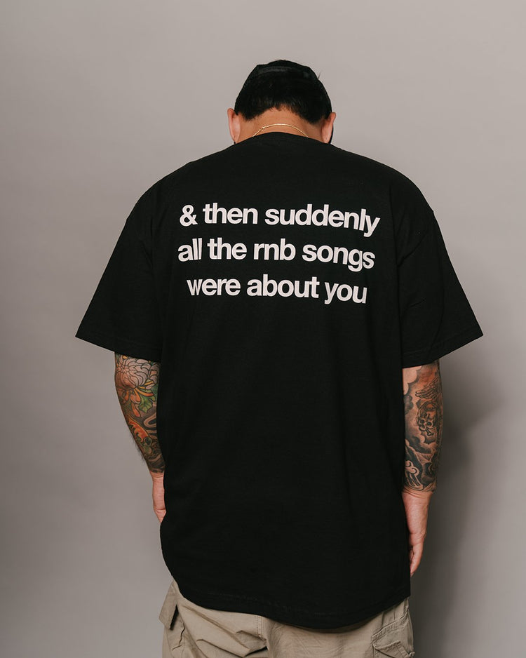 Rnb Songs $12 Black Tee - trainofthoughtcollective