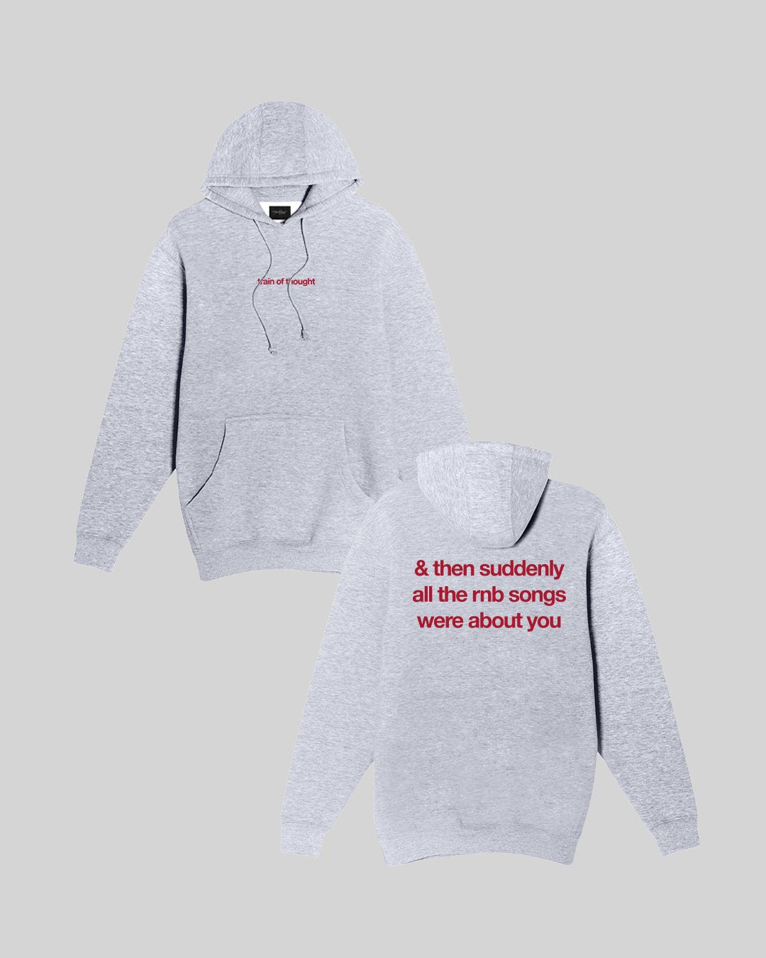 Rnb Songs Heather Grey Hoodie - trainofthoughtcollective