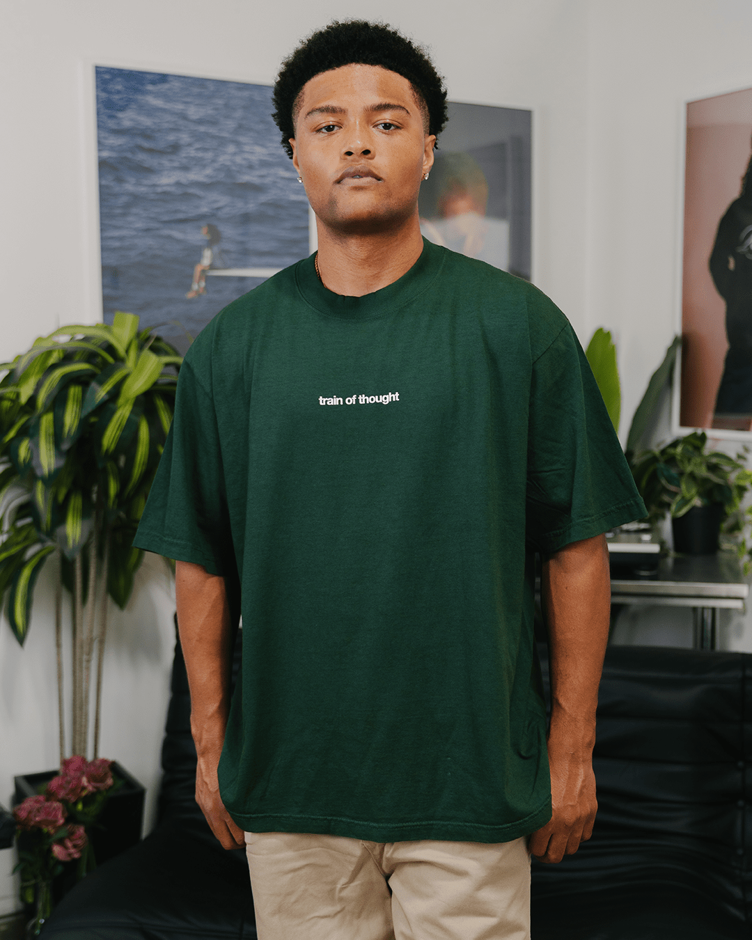 Rnb Songs Oversized Green Tee - trainofthoughtcollective