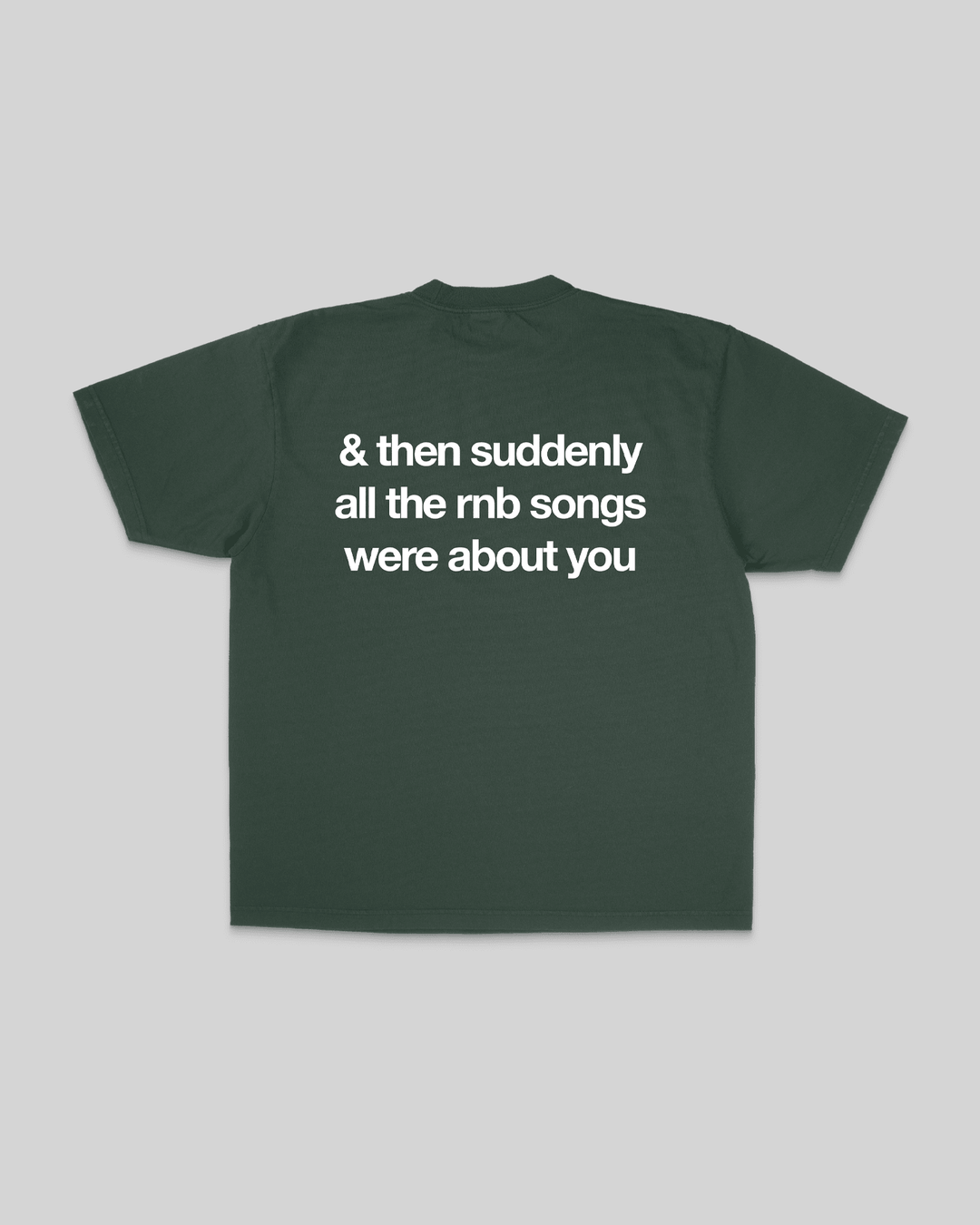 Rnb Songs Oversized Green Tee - trainofthoughtcollective