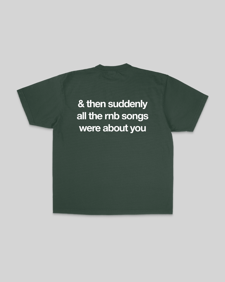 Rnb Songs Oversized Green Tee - trainofthoughtcollective