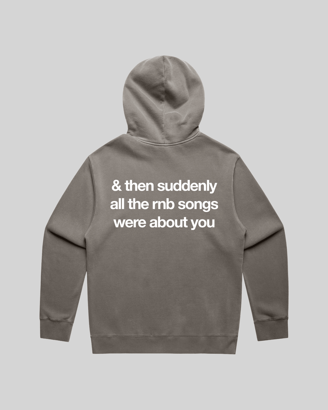 Rnb Songs Relaxed Faded Grey Hoodie - trainofthoughtcollective