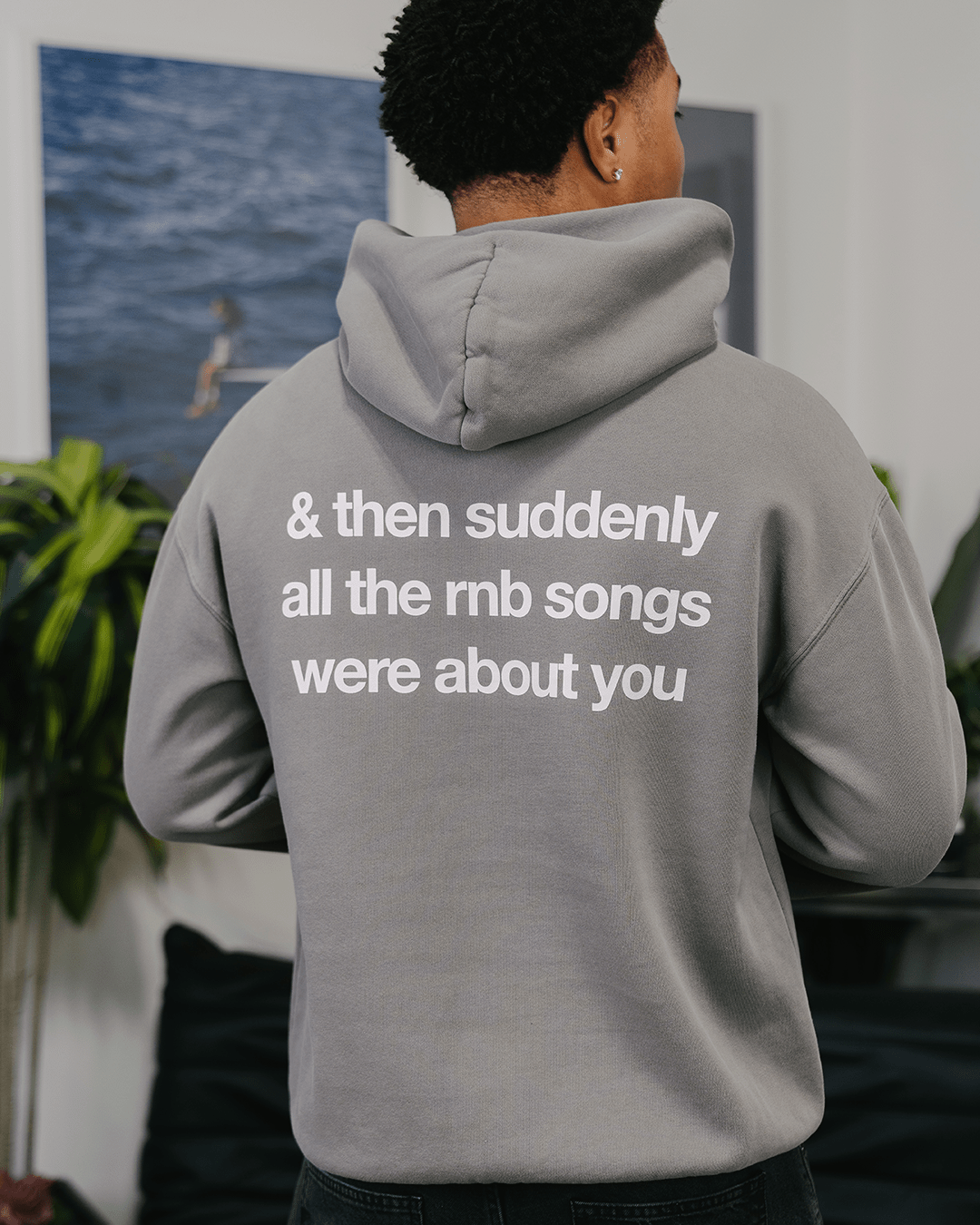 Rnb Songs Relaxed Faded Grey Hoodie - trainofthoughtcollective