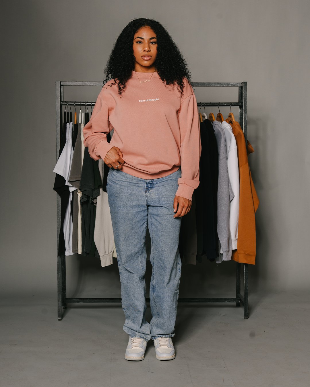 Rnb Songs Salmon Crewneck Sweatshirt - trainofthoughtcollective