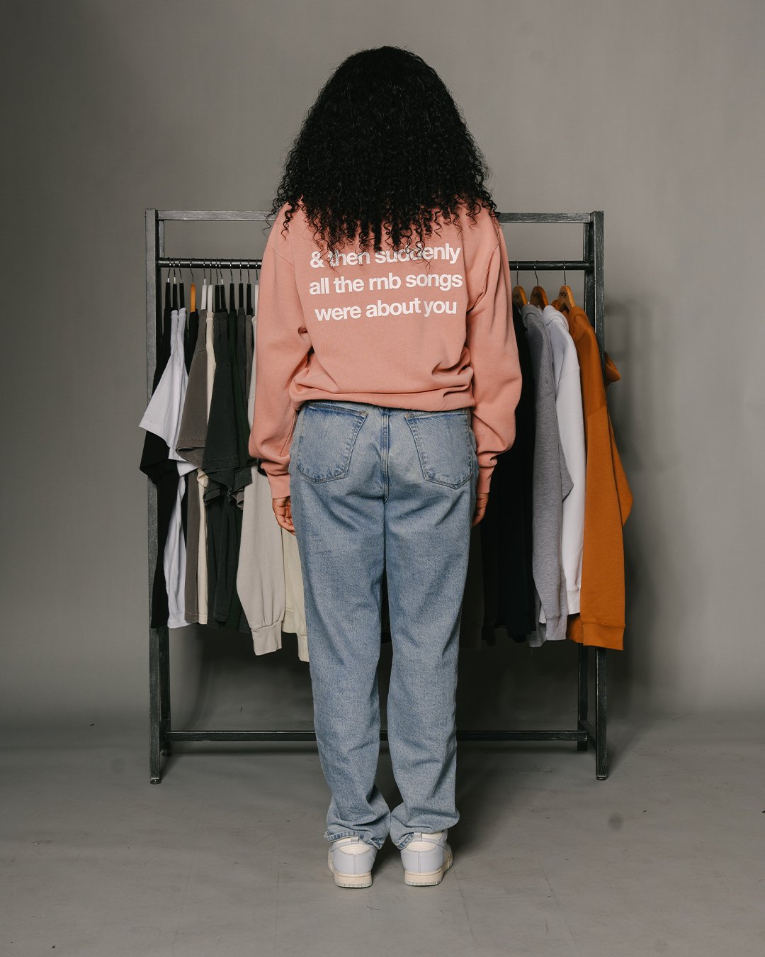 Rnb Songs Salmon Crewneck Sweatshirt - trainofthoughtcollective