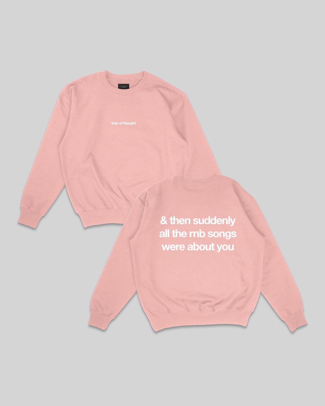 Rnb Songs Salmon Crewneck Sweatshirt - trainofthoughtcollective