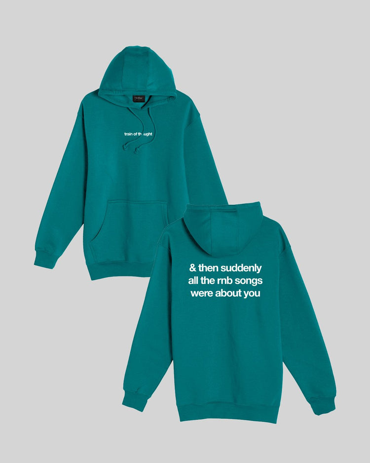 Rnb Songs Teal Hoodie - trainofthoughtcollective