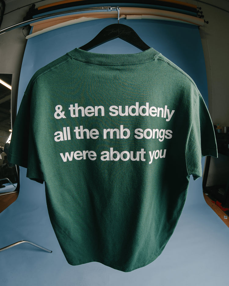 Rnb Songs V2 Green Tee - trainofthoughtcollective