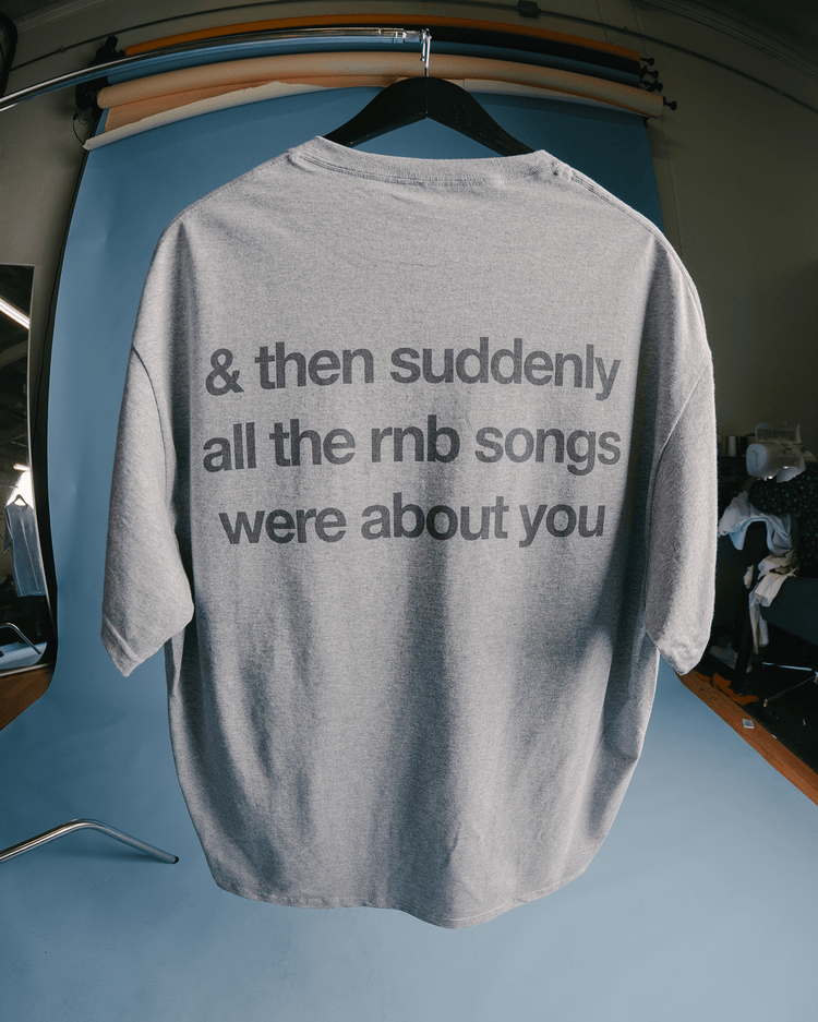 Rnb Songs V2 Grey Tee - trainofthoughtcollective