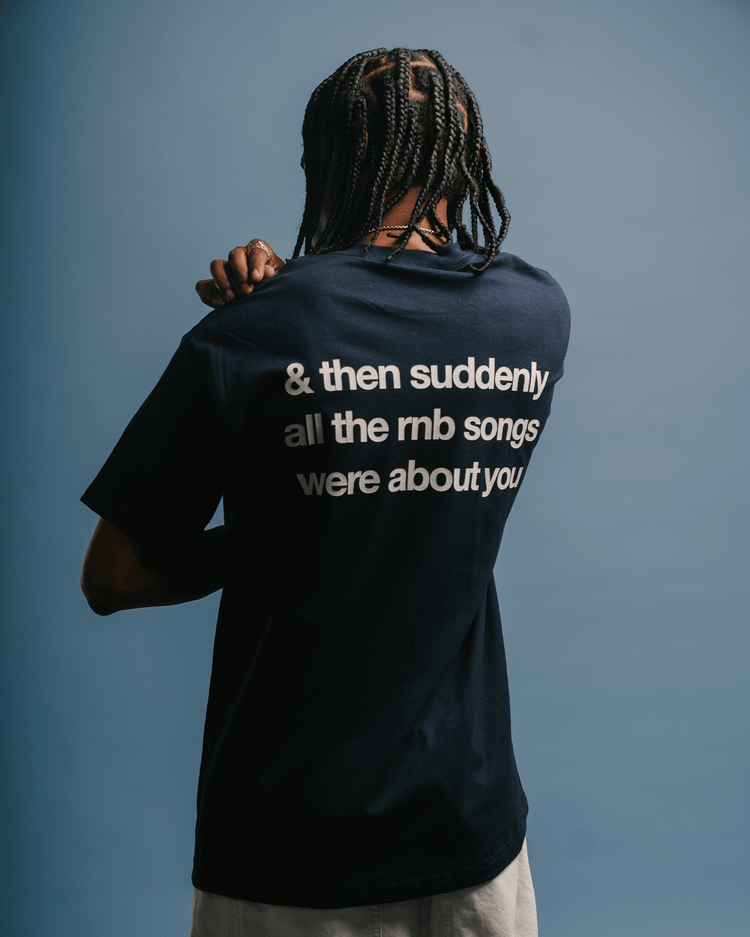 Rnb Songs V2 Navy Blue Tee - trainofthoughtcollective