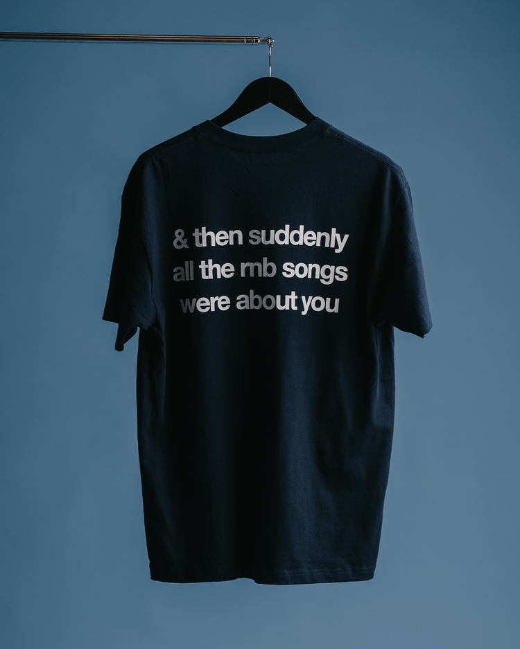 Rnb Songs V2 Navy Blue Tee - trainofthoughtcollective