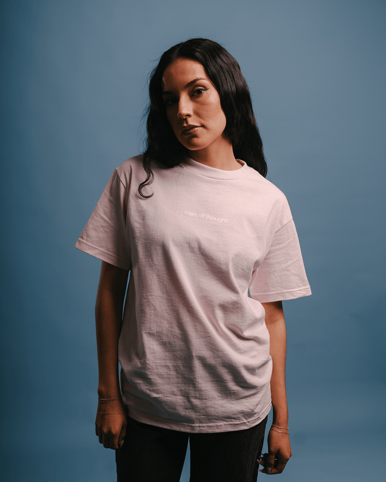 Rnb Songs V2 Pale Pink Tee - trainofthoughtcollective