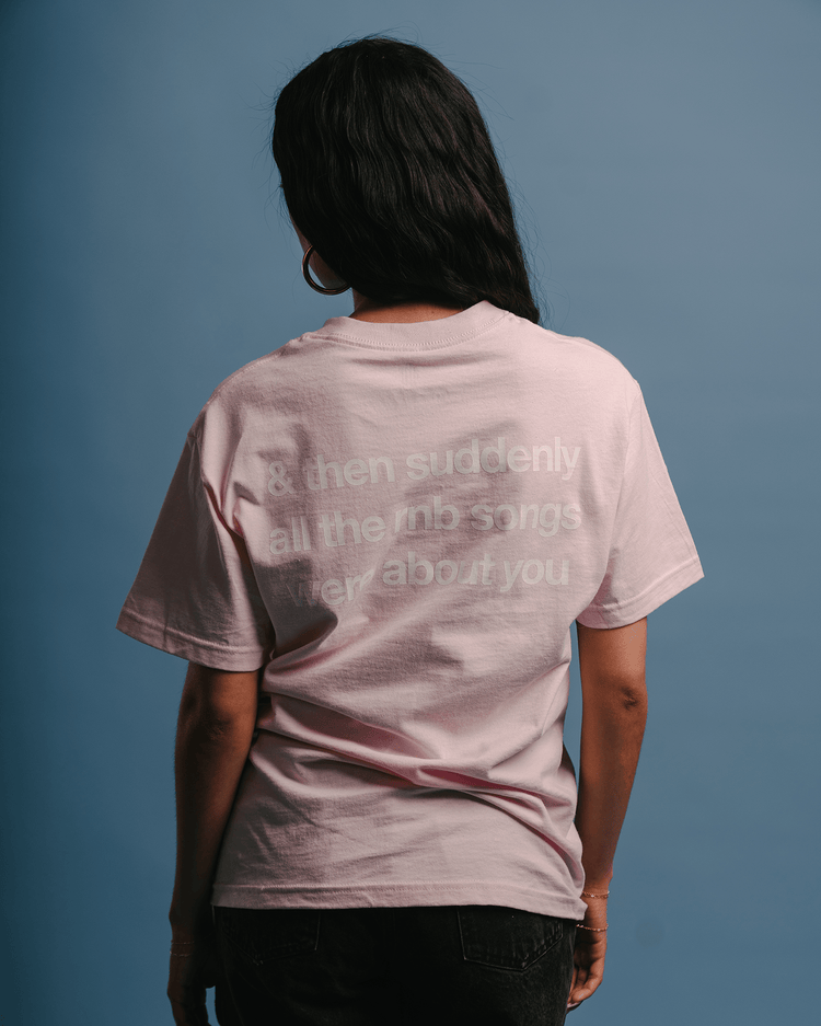 Rnb Songs V2 Pale Pink Tee - trainofthoughtcollective