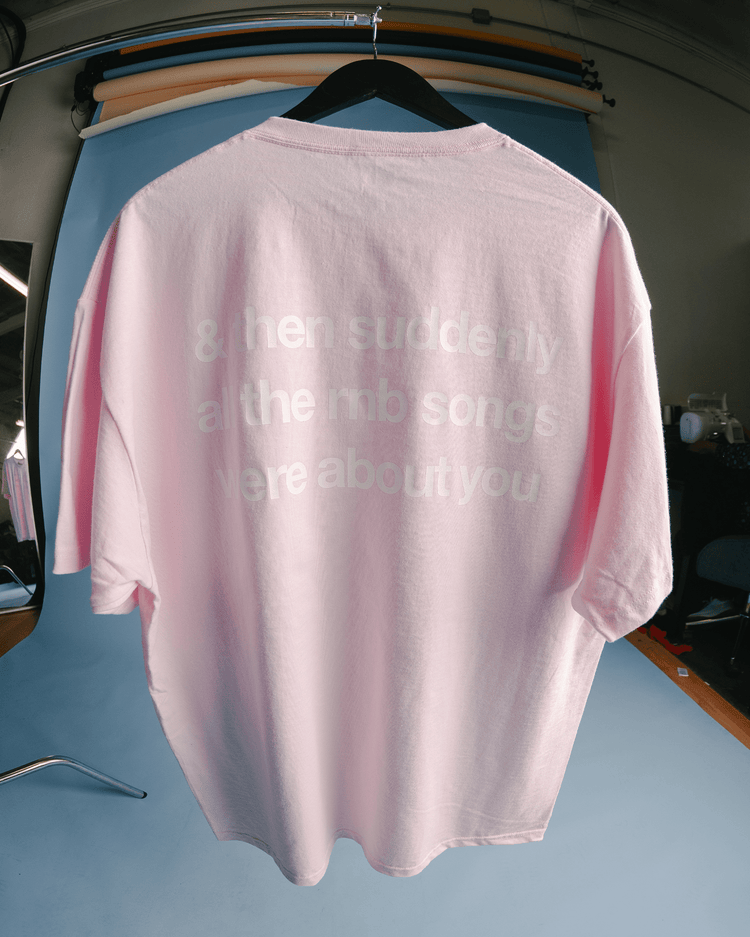 Rnb Songs V2 Pale Pink Tee - trainofthoughtcollective