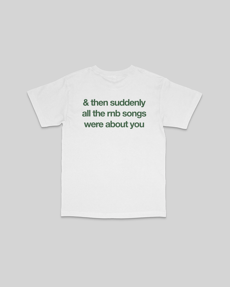 Rnb Songs V2 White Tee - trainofthoughtcollective