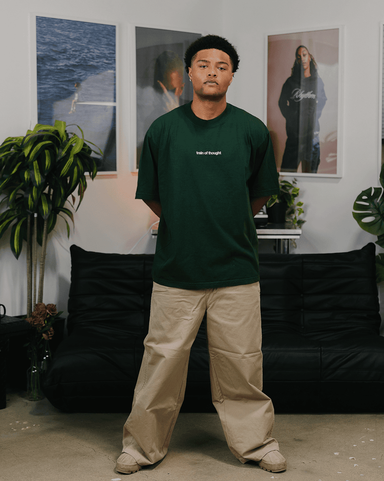 Rnb Songs V3 | Oversized Graphic Tee - trainofthoughtcollective #color_green