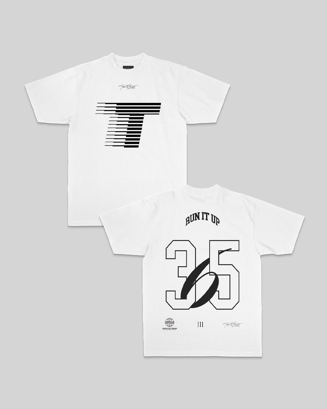 Run it Up 365 White tee - trainofthoughtcollective