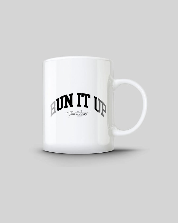 Run it Up Arch White Coffee Mug - trainofthoughtcollective