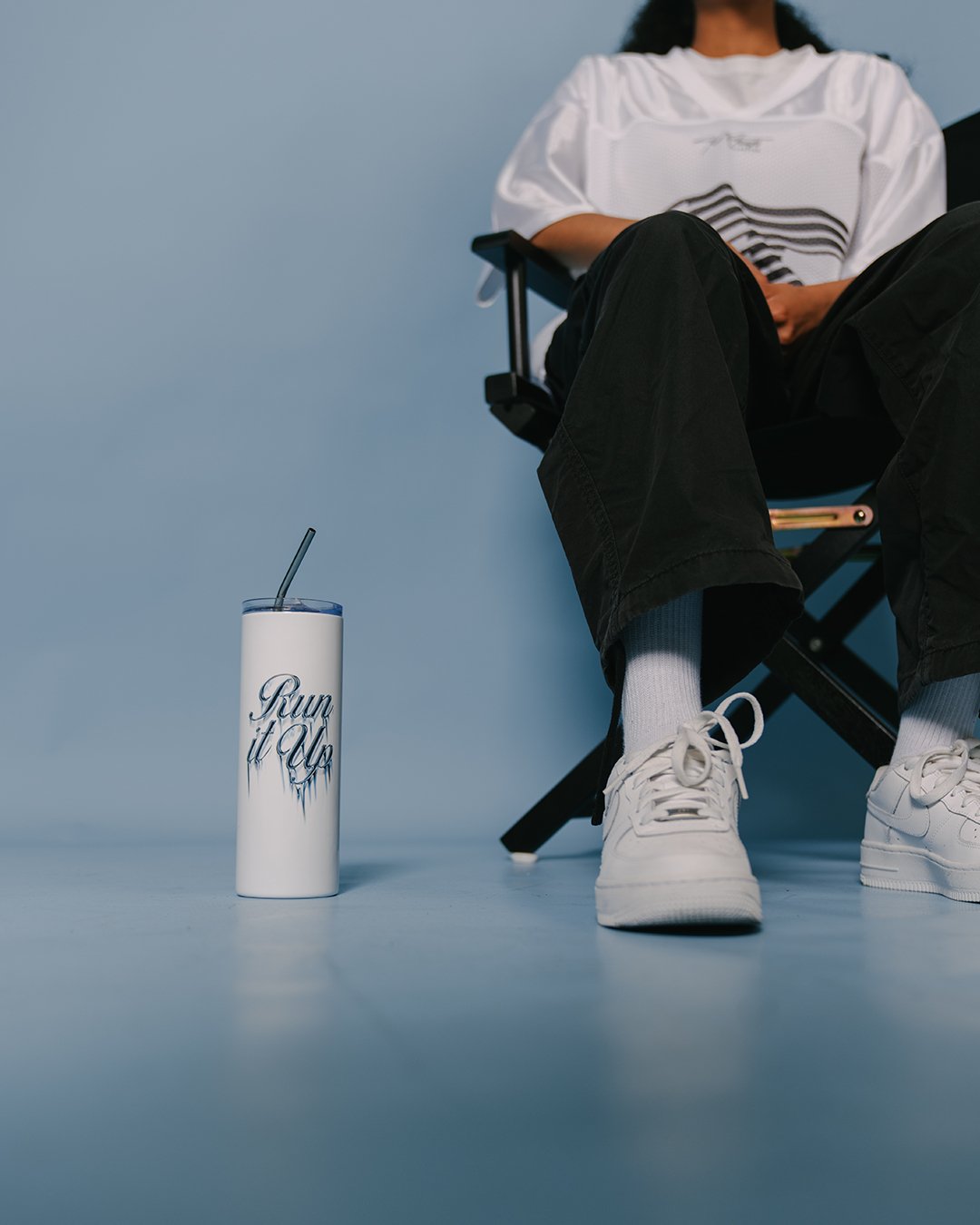 Run it Up Ice White 20oz Tumbler - trainofthoughtcollective