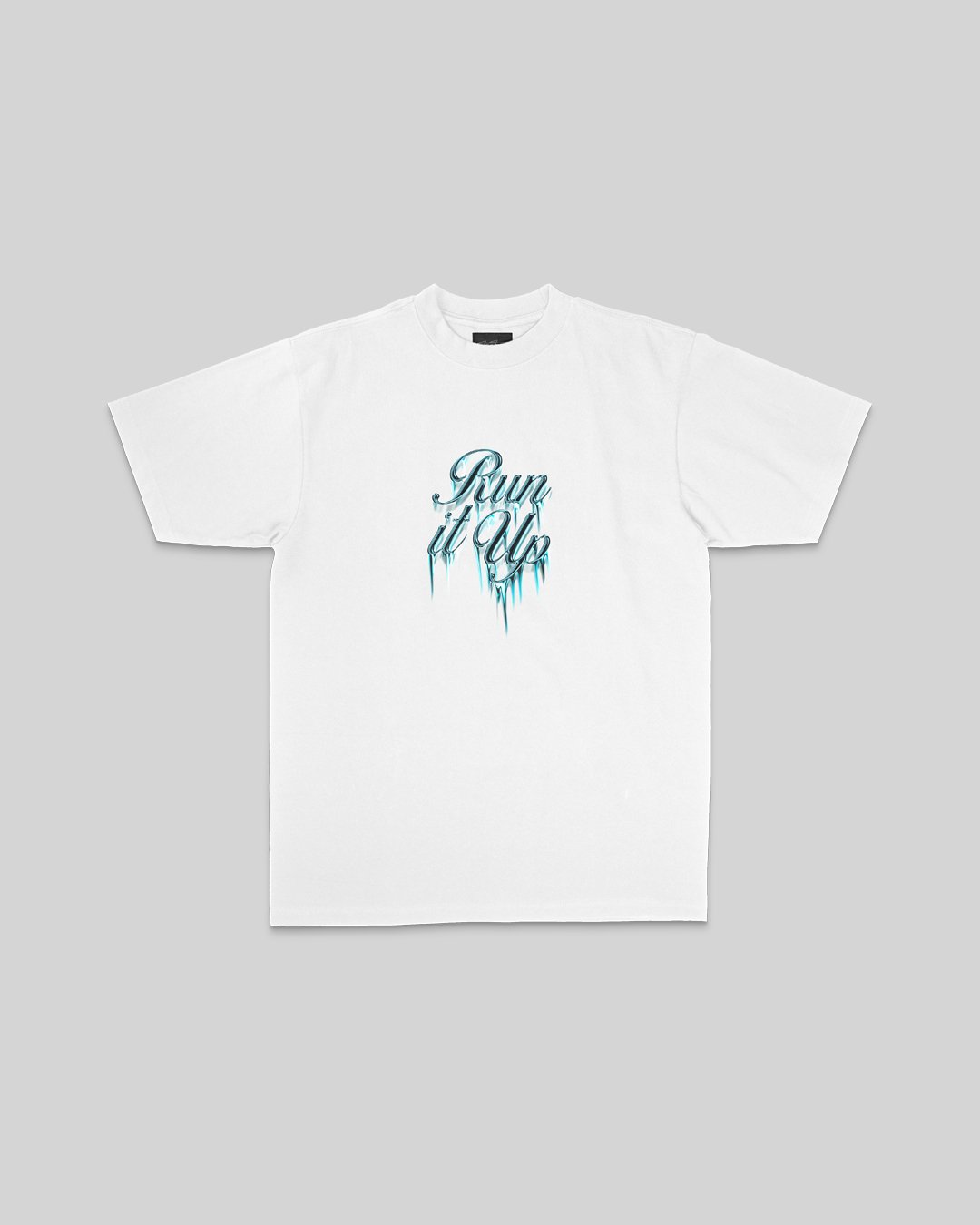 Run it Up Ice White tee - trainofthoughtcollective