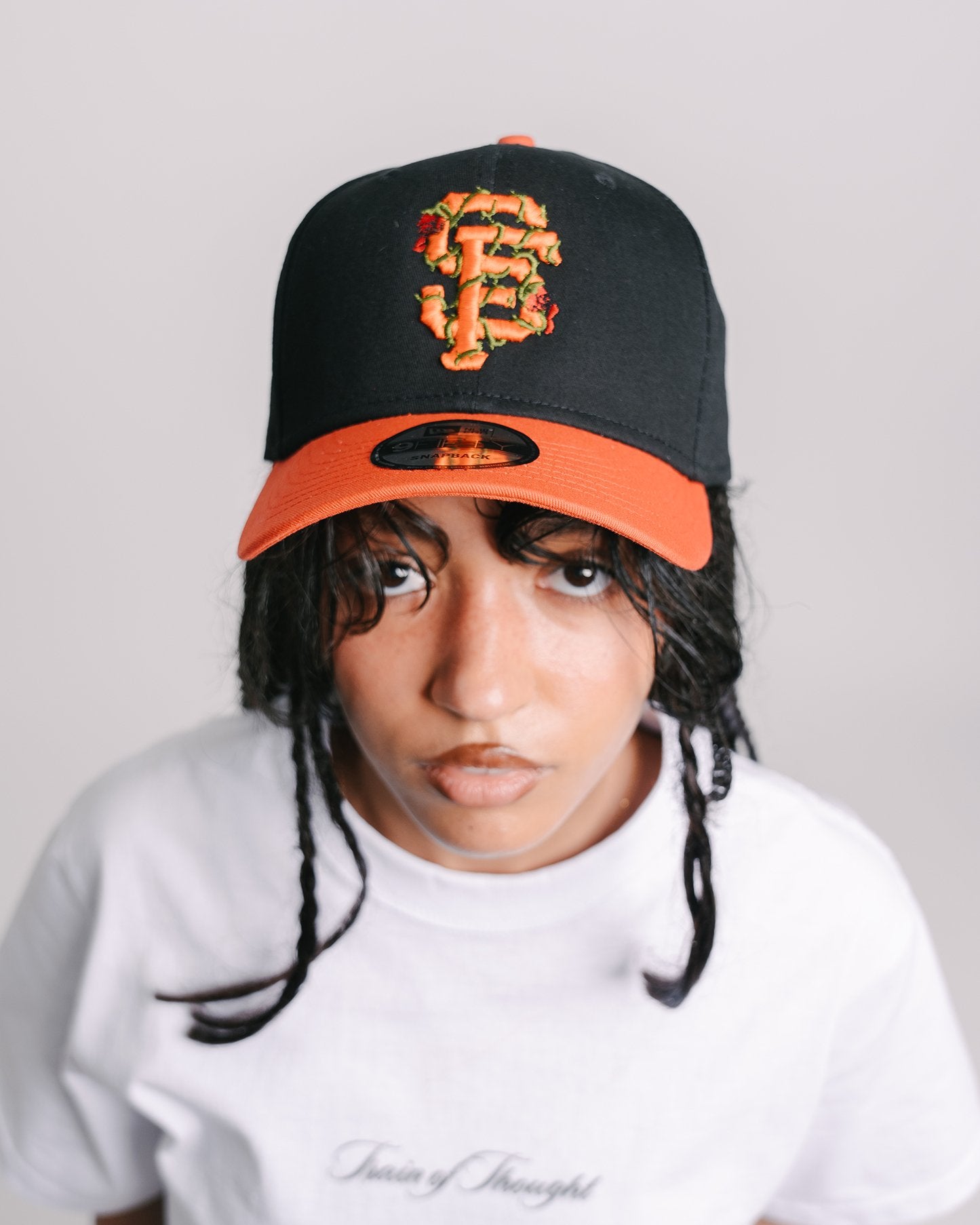 SF City Rose New Era Black/Orange Snapback - trainofthoughtcollective