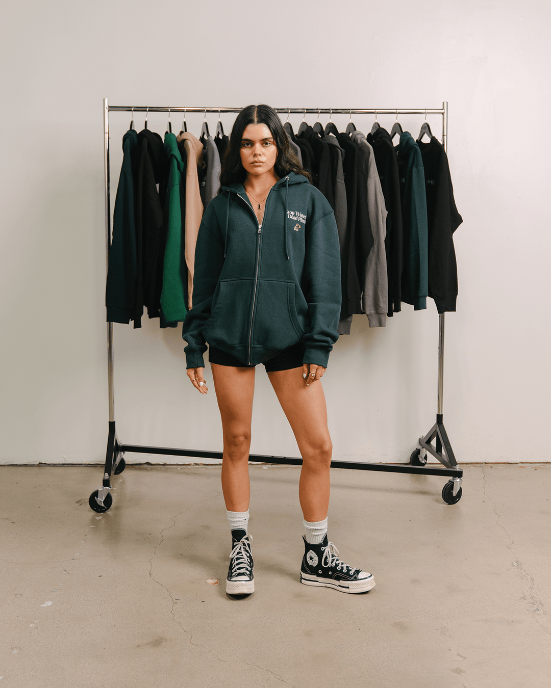 Stop Watering Dead Plants Green Full Zip Hoodie - trainofthoughtcollective