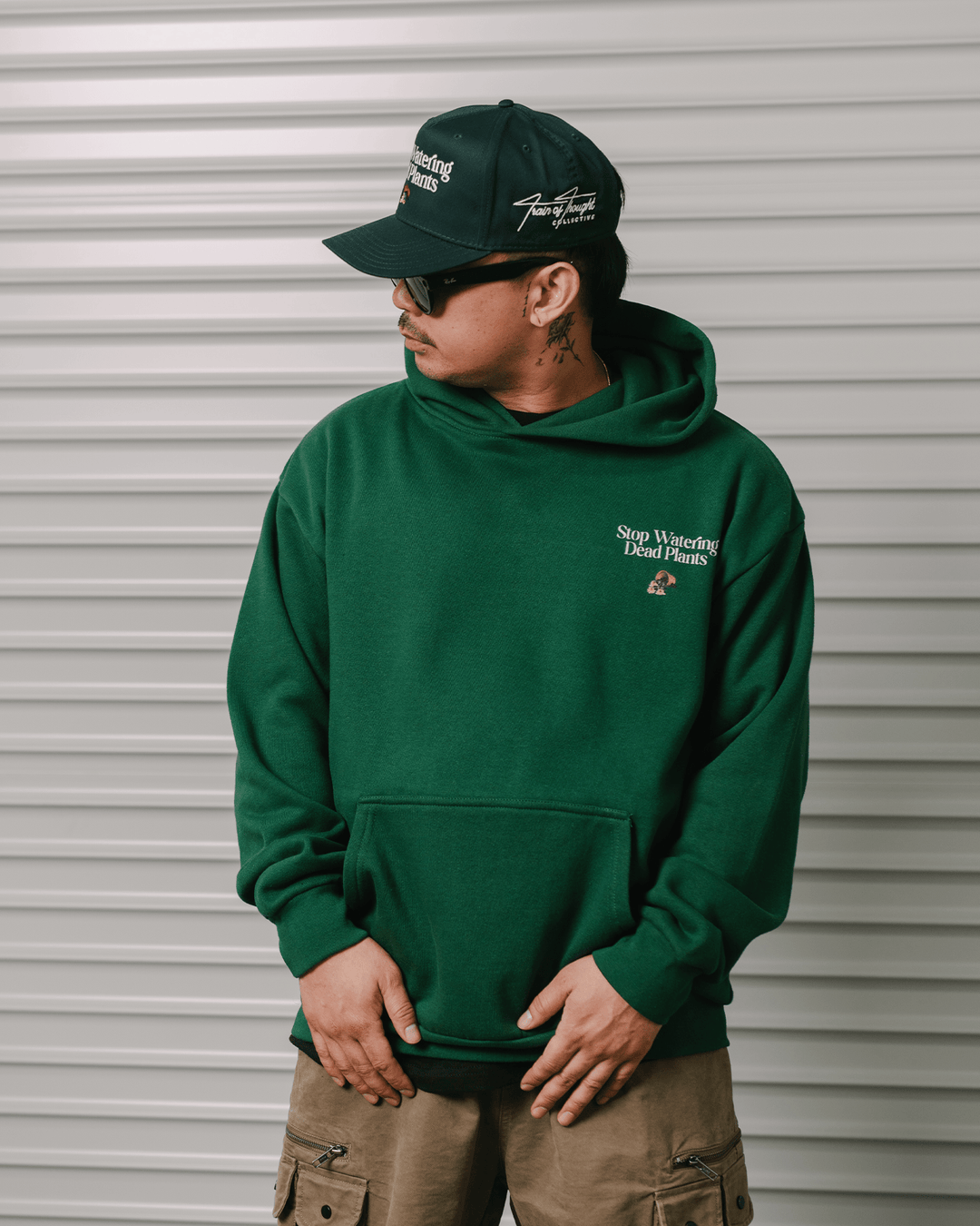 Stop Watering Dead Plants Green Hoodie - trainofthoughtcollective