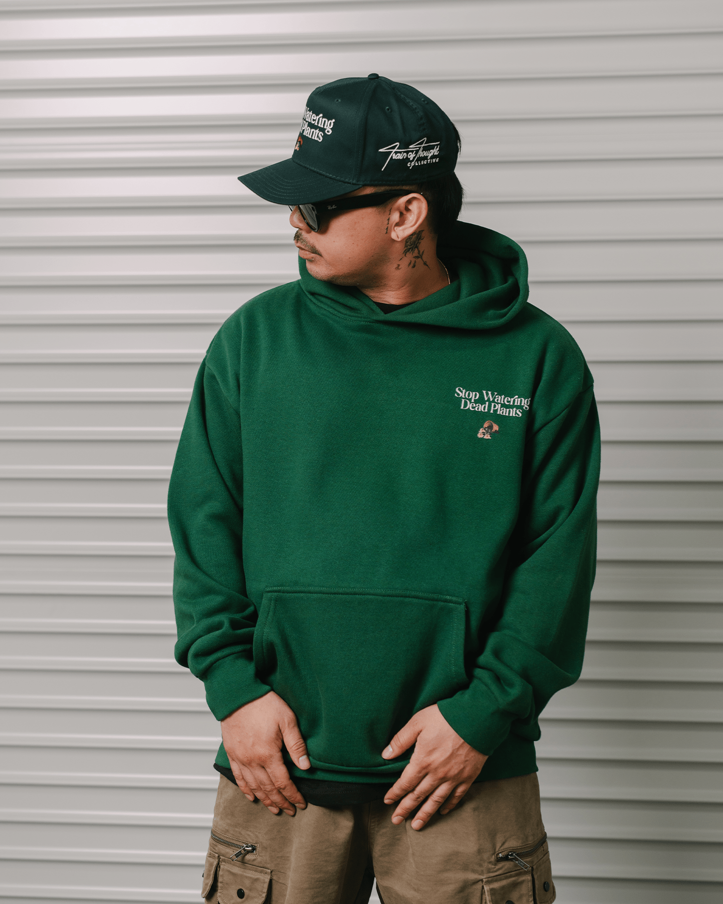 Stop Watering Dead Plants Green Hoodie - trainofthoughtcollective