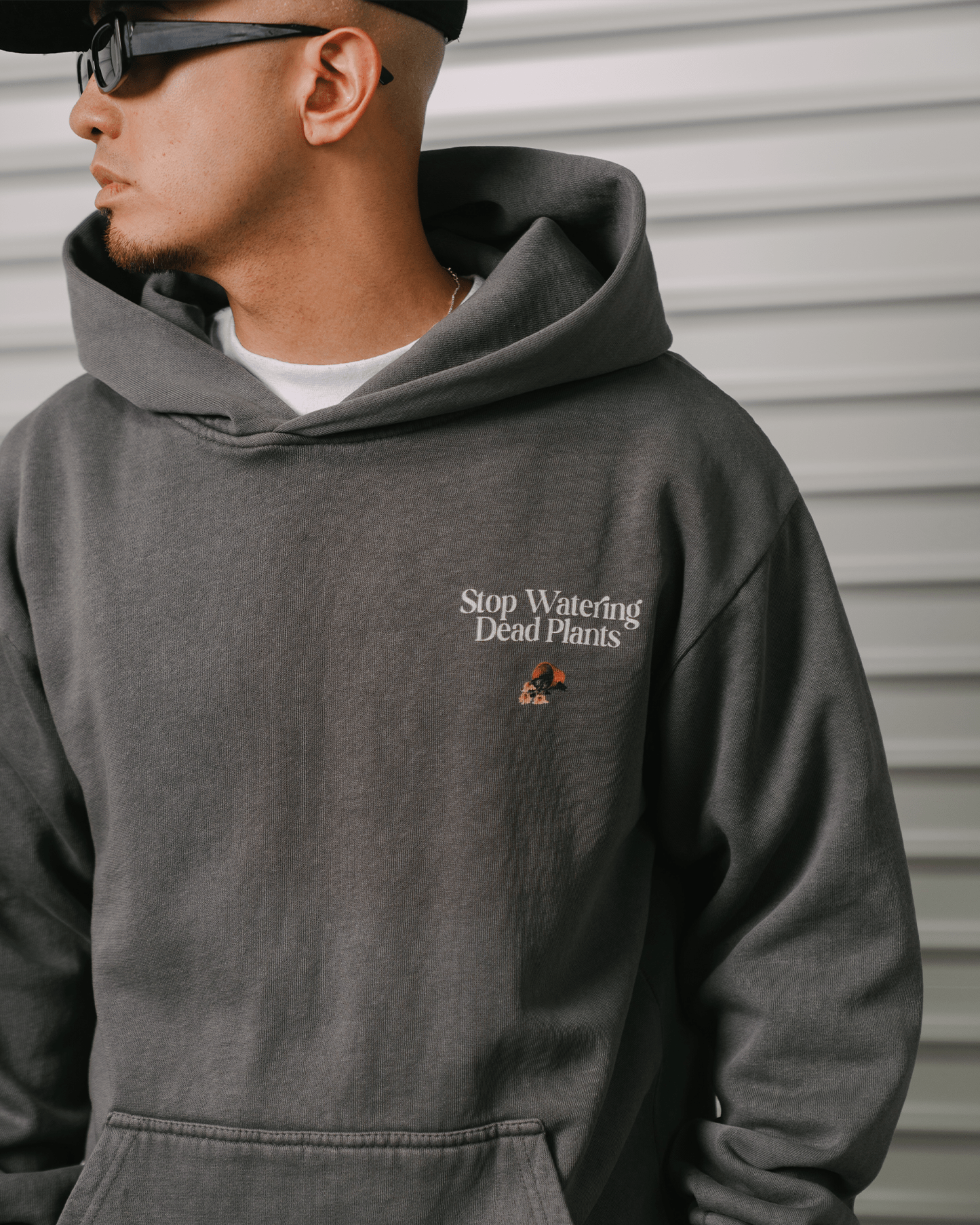 Stop Watering Dead Plants Shadow Hoodie - trainofthoughtcollective