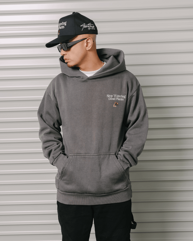Stop Watering Dead Plants Shadow Hoodie - trainofthoughtcollective