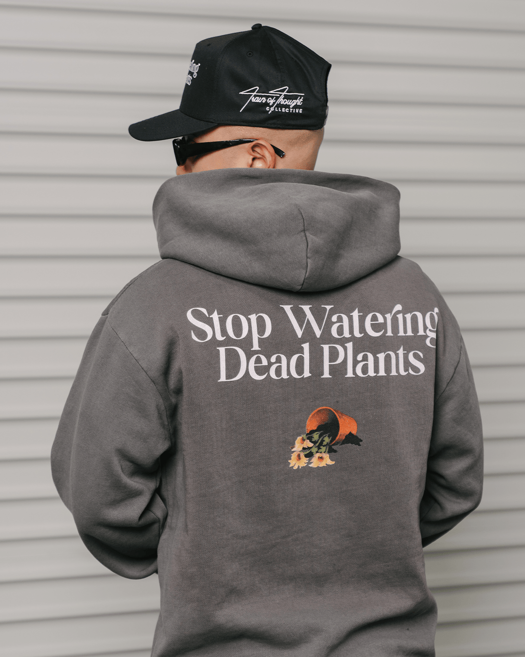 Stop Watering Dead Plants Shadow Hoodie - trainofthoughtcollective