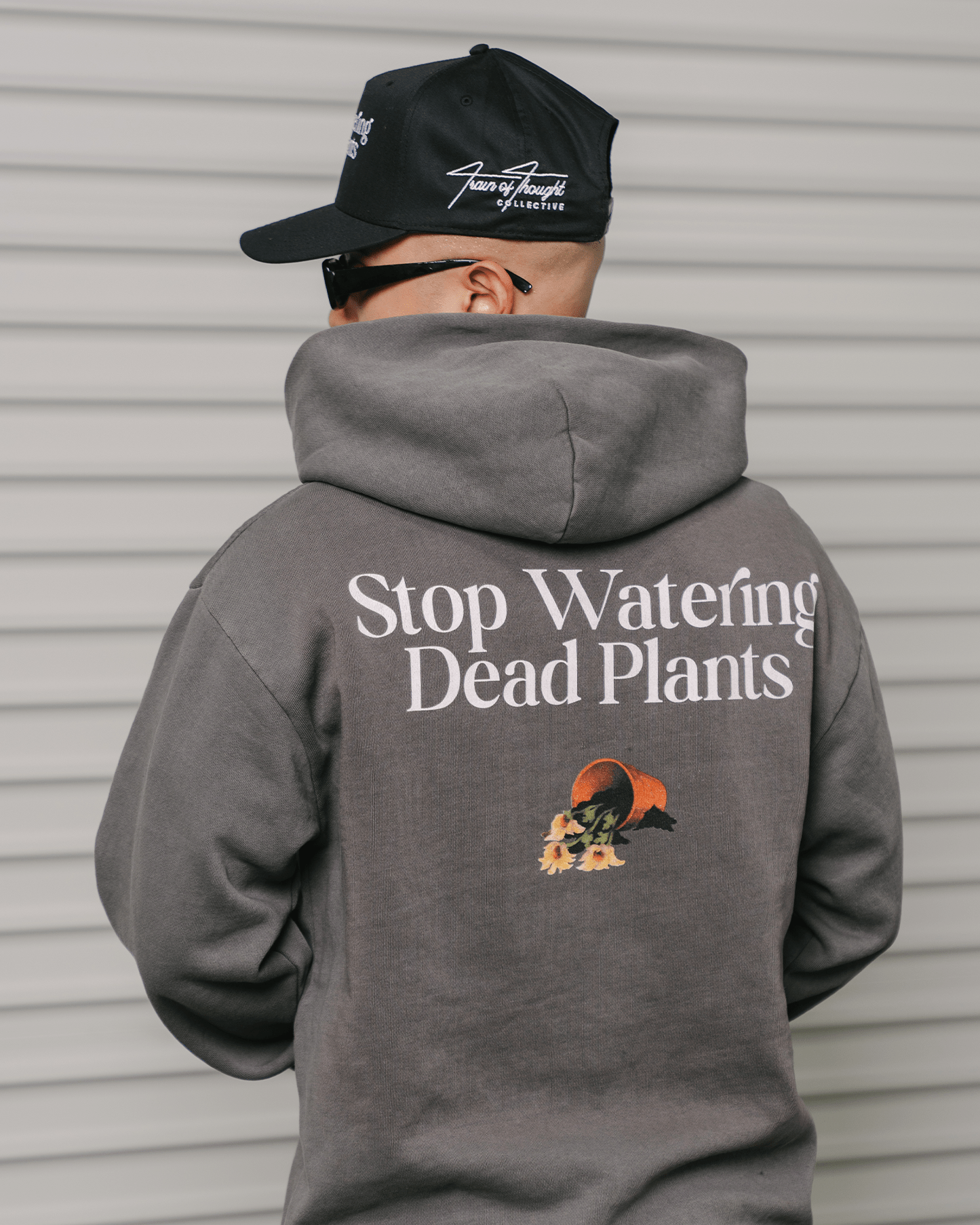 Stop Watering Dead Plants Shadow Hoodie - trainofthoughtcollective
