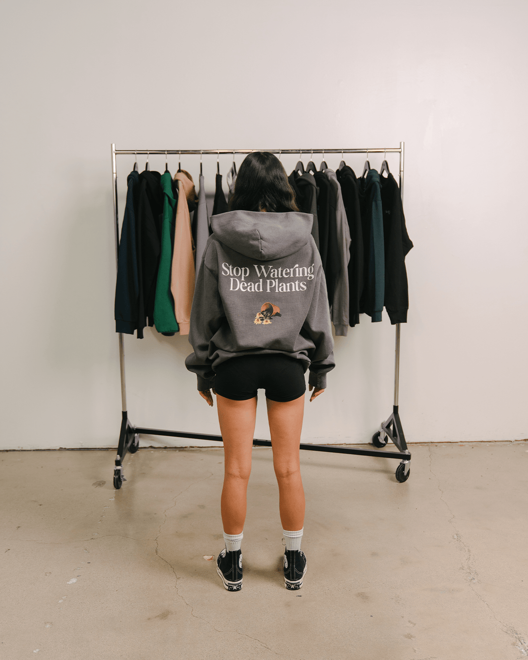 Stop Watering Dead Plants Shadow Hoodie - trainofthoughtcollective