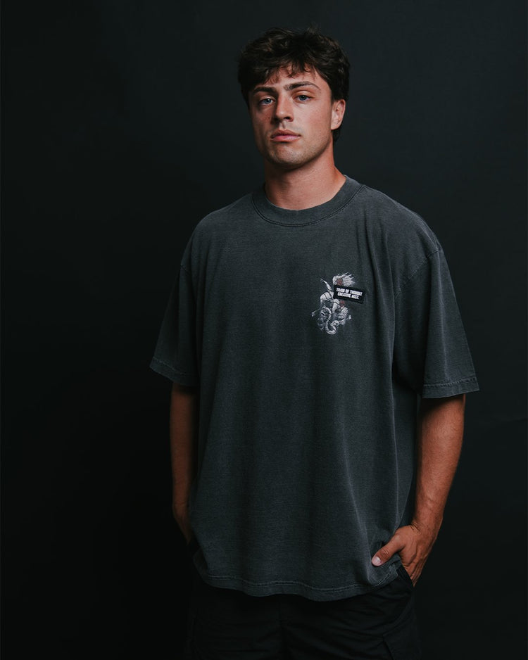 Survival of the Fittest Oversized Shadow Tee - trainofthoughtcollective