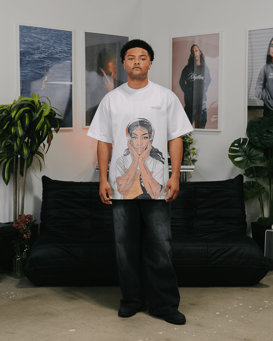 SZA Big Face White Tee - trainofthoughtcollective