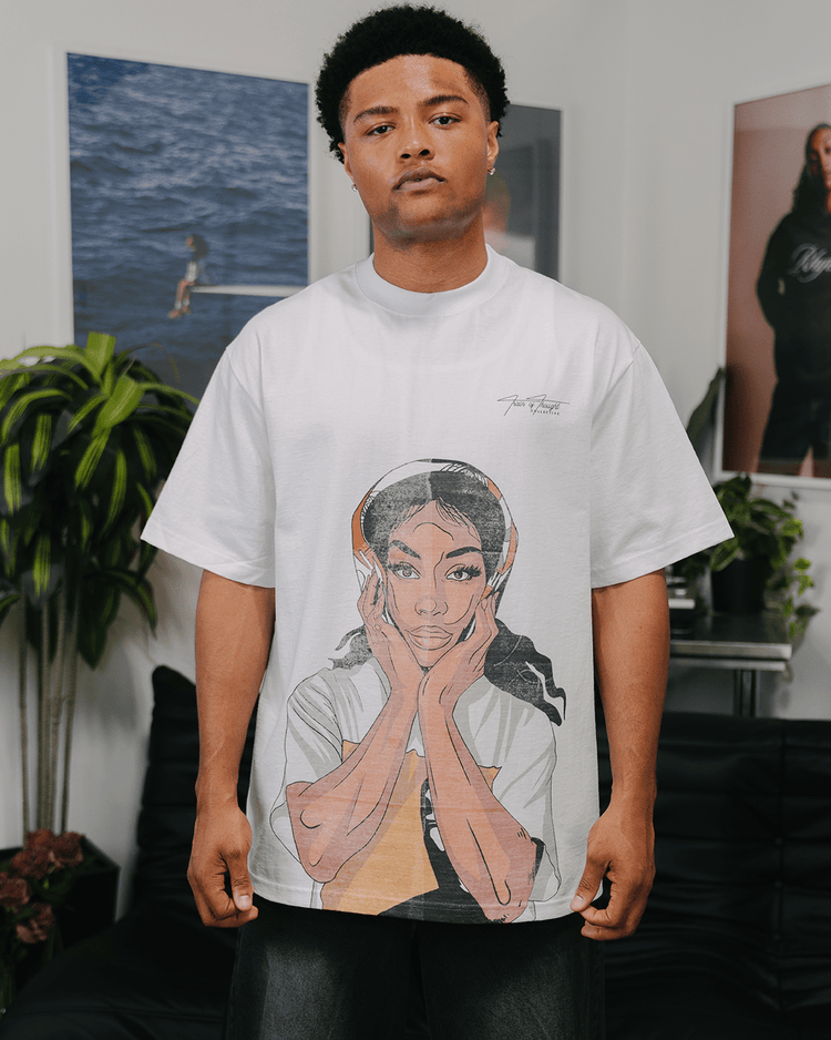 SZA Big Face White Tee - trainofthoughtcollective