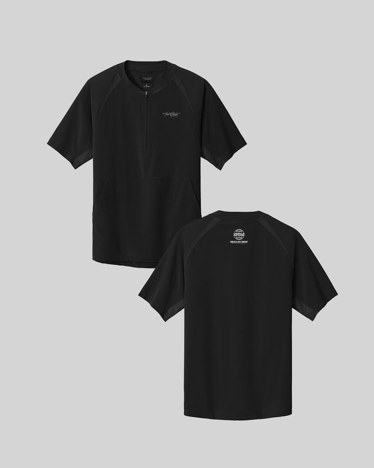 TOTC Signature Black 1/2 - Zip Short Sleeve Jacket - trainofthoughtcollective