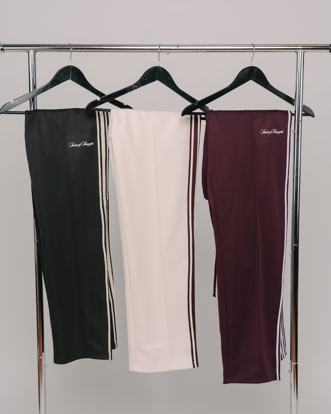 TOTC Trackstar Maroon Pants - trainofthoughtcollective