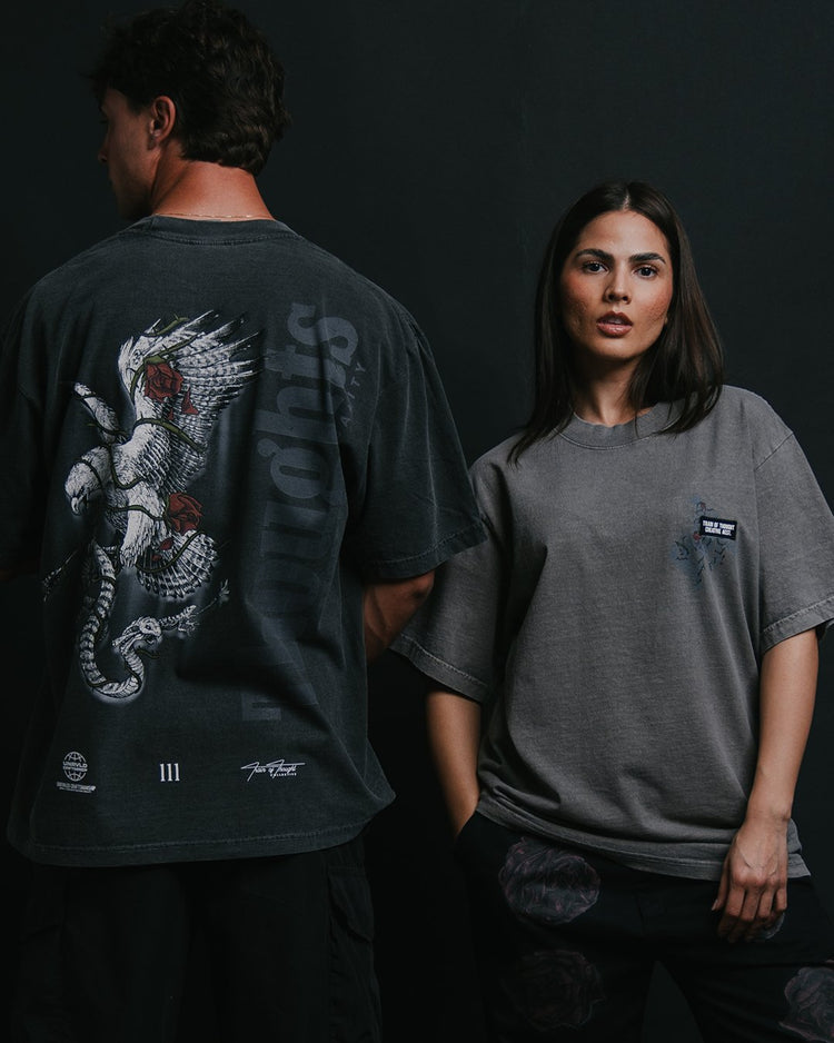 Trailblazer Oversized Cement Tee - trainofthoughtcollective