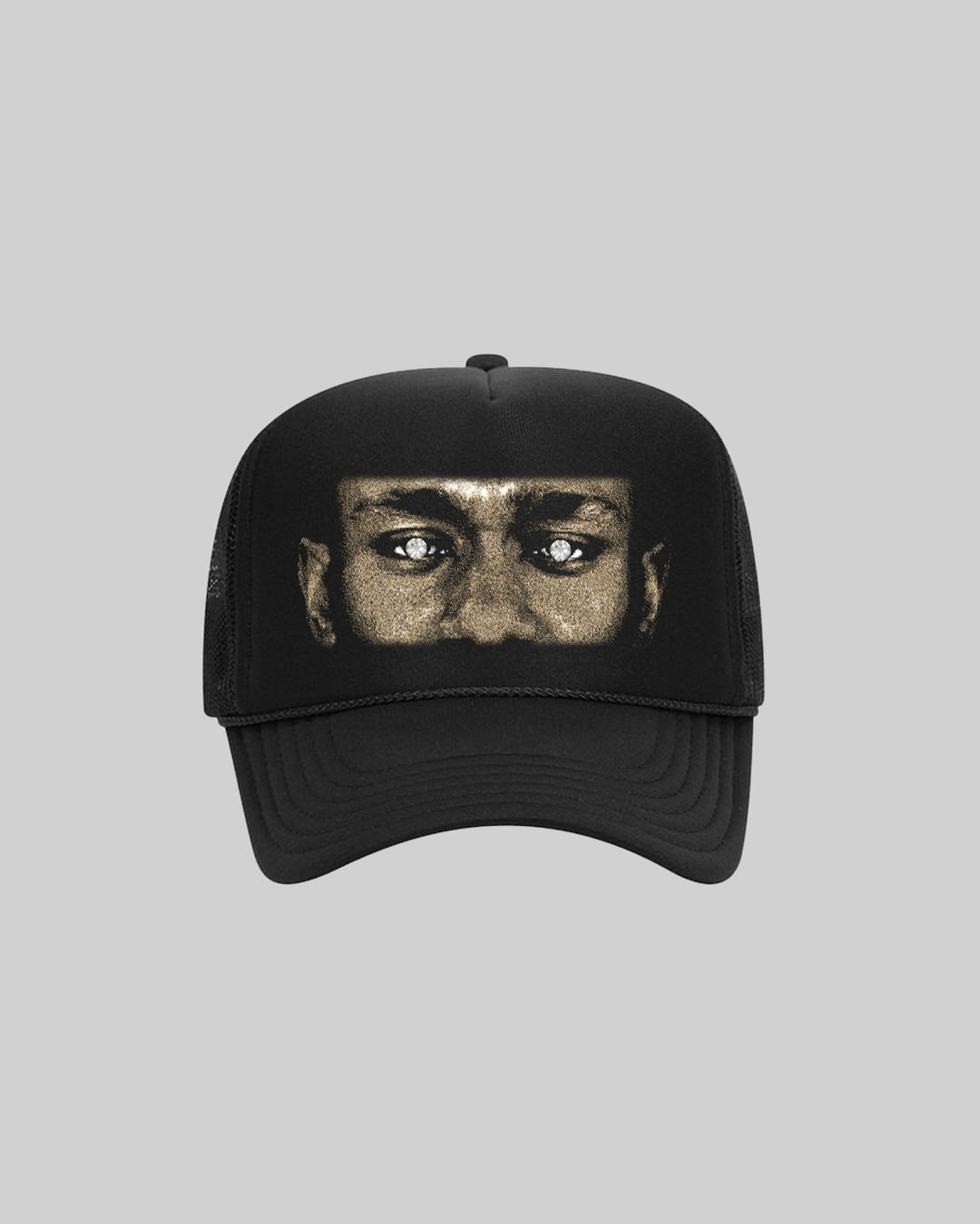 Yasiin Gem Dept. Black Trucker Hat - trainofthoughtcollective