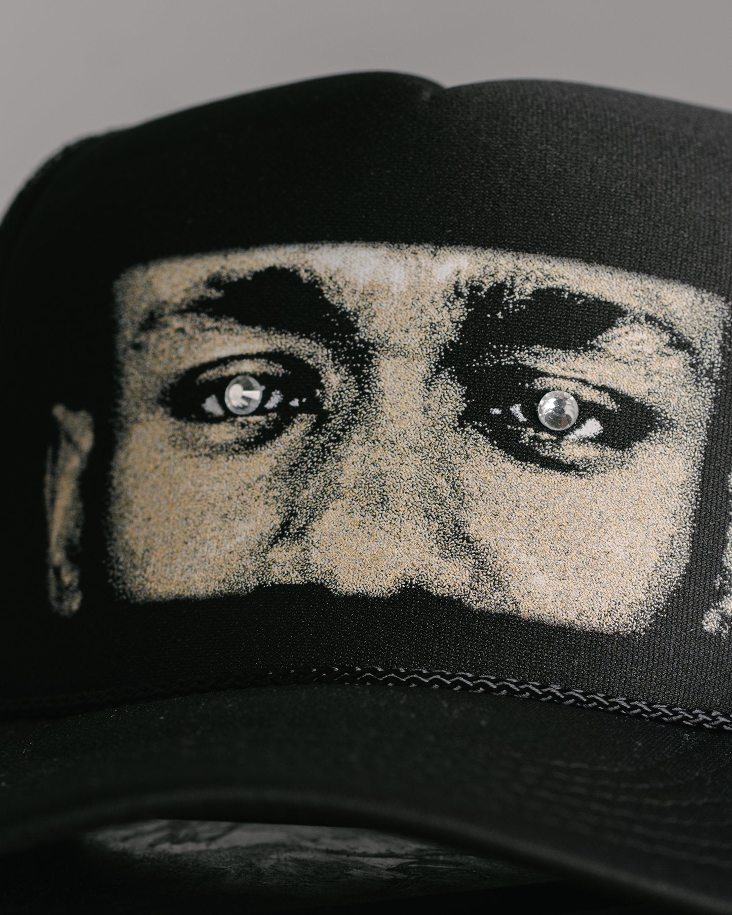 Yasiin Gem Dept. Black Trucker Hat - trainofthoughtcollective