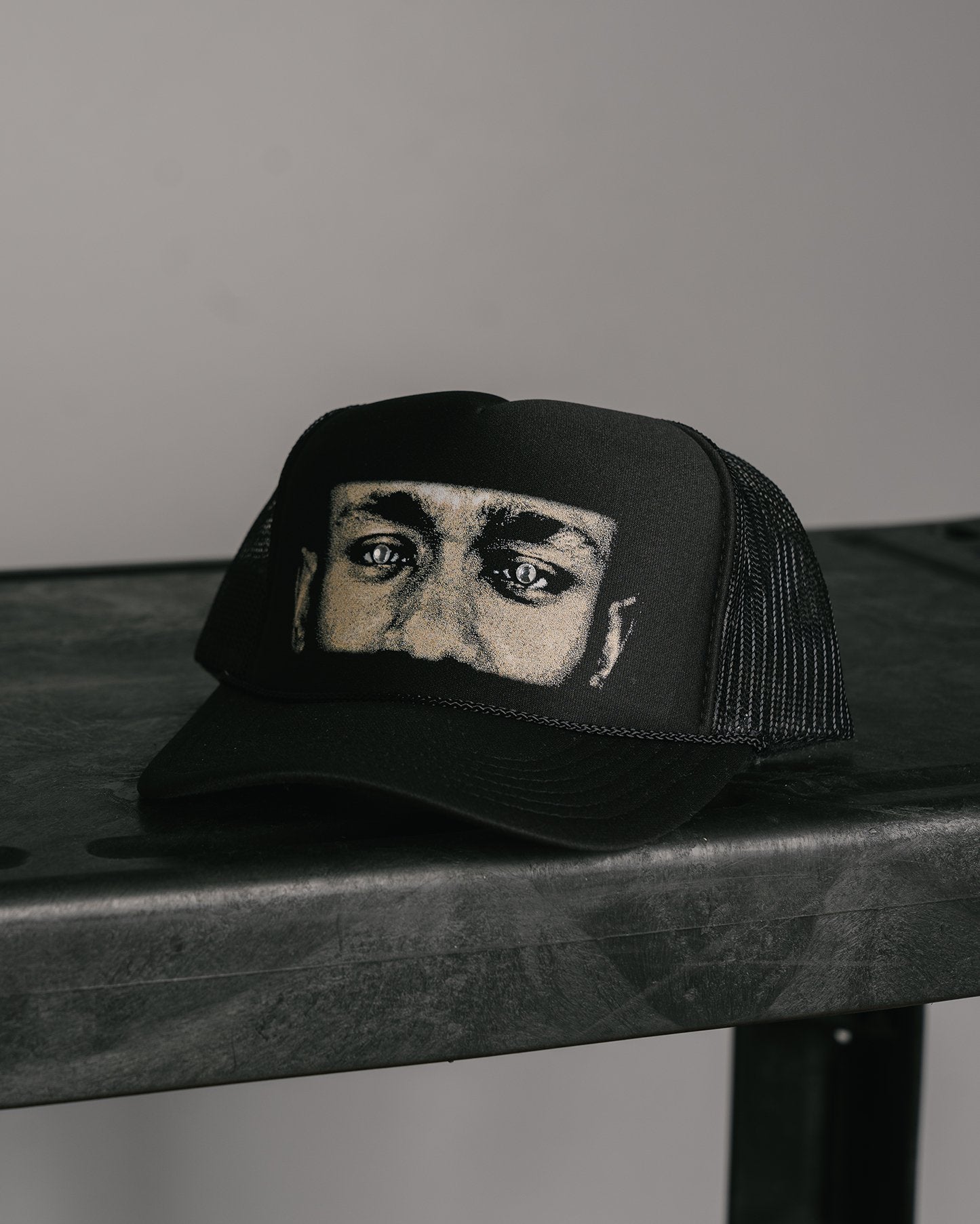 Yasiin Gem Dept. Black Trucker Hat - trainofthoughtcollective